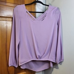 Lost April Women's Criss-cross Neckline Blouse